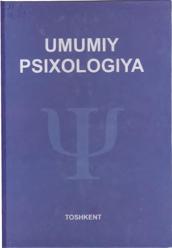 Umumiy psixologiya A.K.Shamshetova