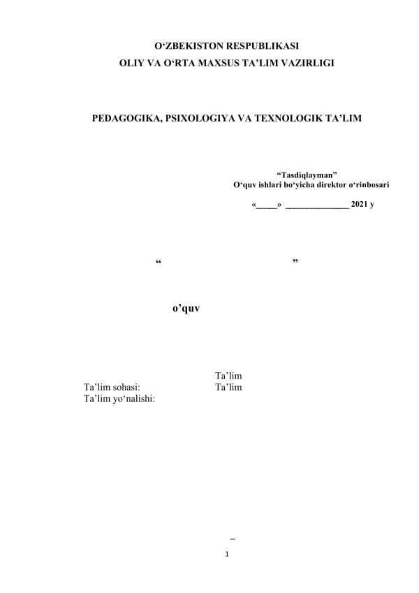 Shaxs psixologiyasi UMK