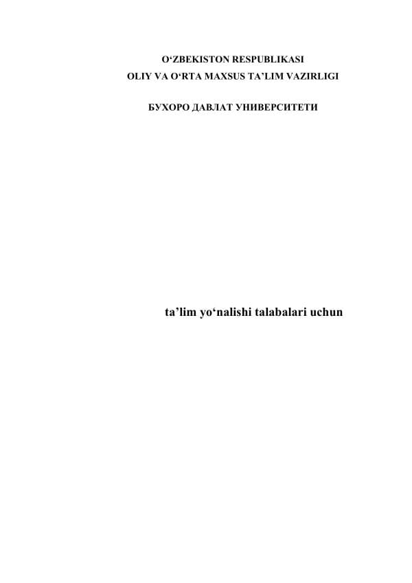 Ma’murov B.B. Umumiy pedagogika. Darslik.B.“Durdona”  -372 b