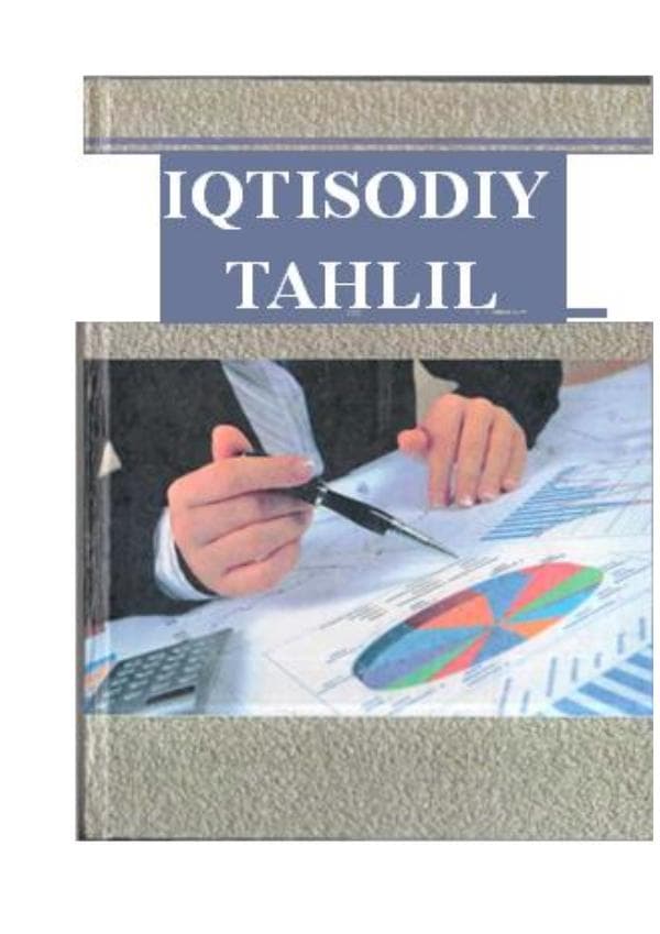 ИҚТИСОДИЙ ТАҲЛИЛ З.САГДИЛЛАЕВА
