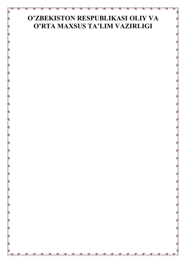 PUL, KREDIT VA BAnklar, Аbdullaeva Sh.Z