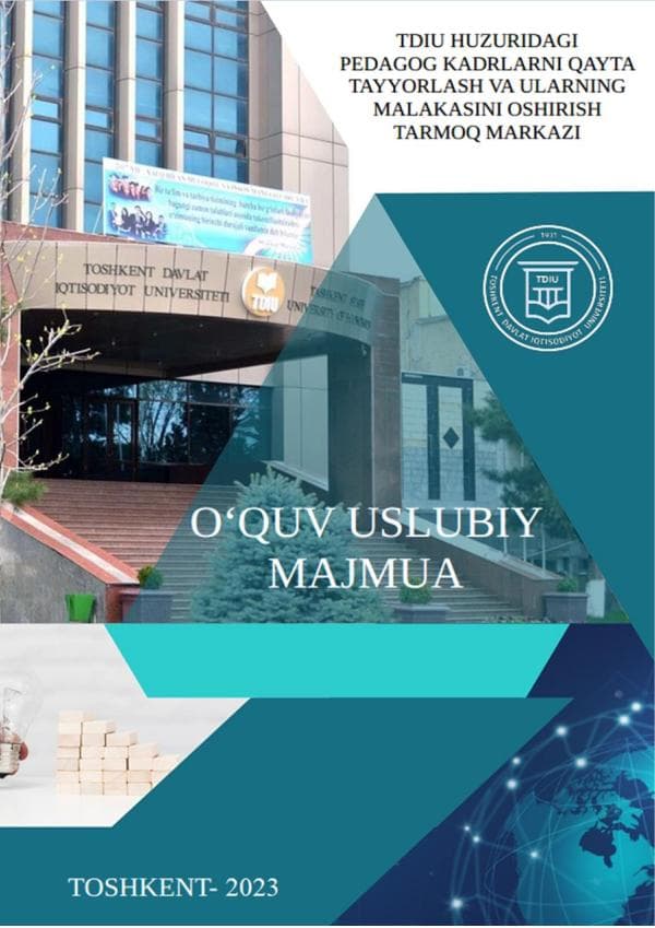 Xalqaro moliya bozorlar va institutlar_Ismailova N.S. Tojiev R.R._o`quv qo`llanma Toshkent-