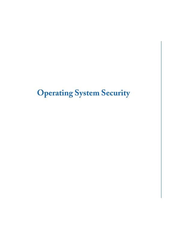 Trent Jaeger. Operation System Security.