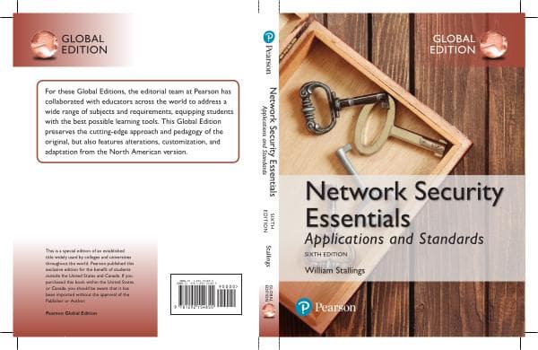 William Stallings, Network Security Essentials, Applications and Standards,