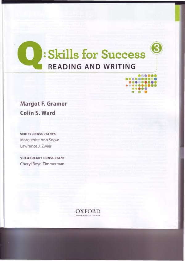 Colin S. Ward, Margot F.Gramer  Skills for success Reading and  Writing. Oxford University publication.